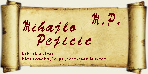 Mihajlo Pejičić vizit kartica